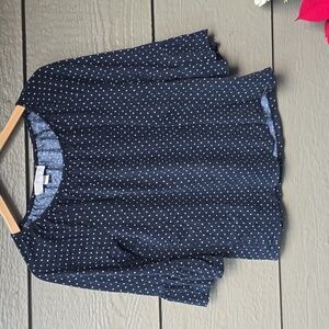 Michael Kors Cotton Modal Star Print Blouse Small S